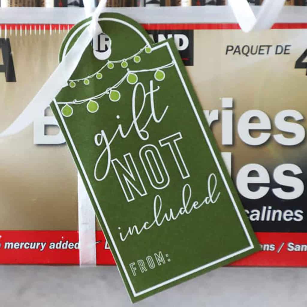 gift not included free printable gift tag - pretty providence